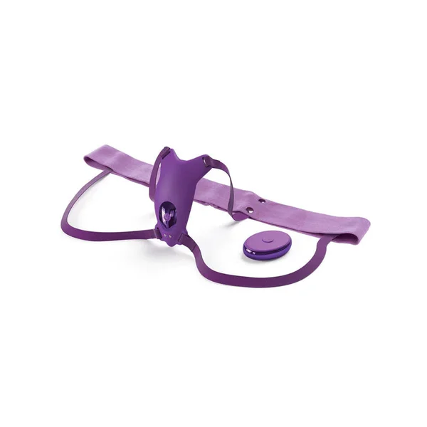 Fantasy For Her Ultimate Butterfly Strap-On - Purple USB Rechargeable Strap-On Stimulator — image 4 of 4