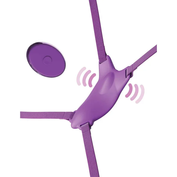 Fantasy For Her Ultimate Butterfly Strap-On - Purple USB Rechargeable Strap-On Stimulator — image 3 of 4