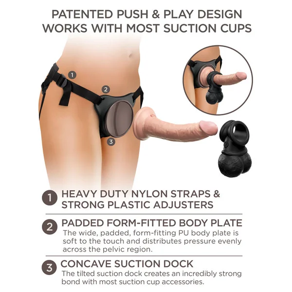 King Cock Elite Ultimate Vibrating Silicone Body Dock Kit - Body Dock Strap-On Harness with 17.8 cm Vibrating Dong & Vibrating Balls — image 4 of 9