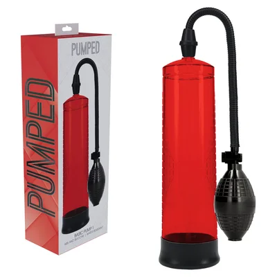 pumped basic pump 1 red red penis pump