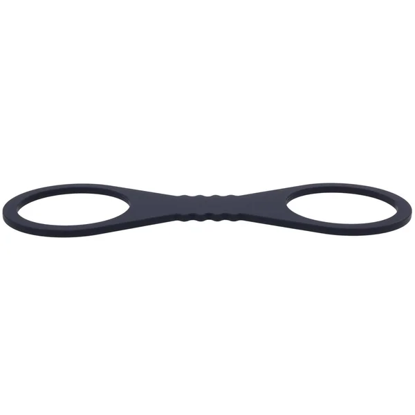 Sex & Mischief Shadow Large Silicone Cuffs - Black Large Restraints