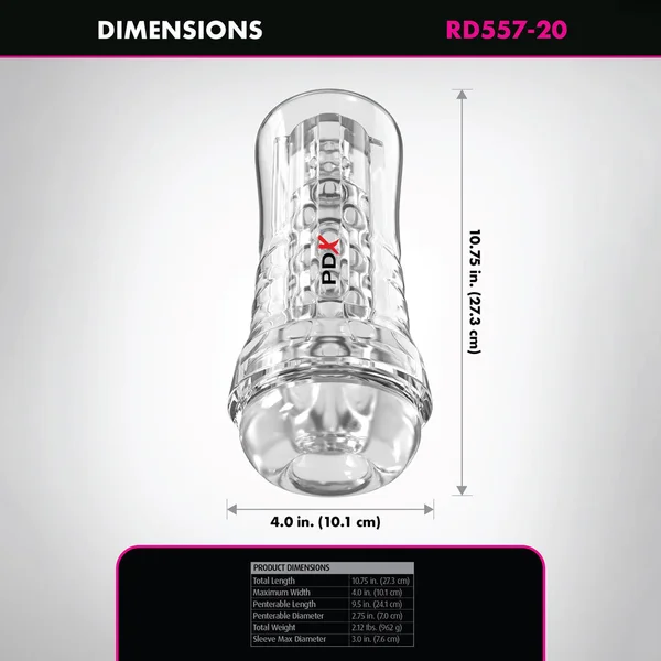 PDX Elite ViewTube EZ-Grip Stroker - Clear Stroker — image 6 of 7