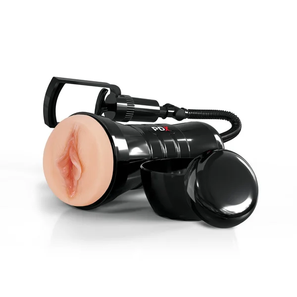 PDX Wet Pussies Super Sucker XXL Stroker - Flesh - Flesh Vagina Stroker with Suction Pump — image 4 of 8