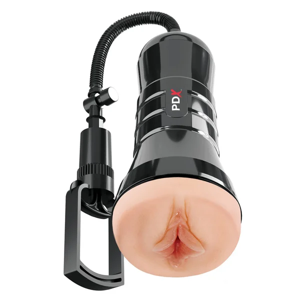 PDX Wet Pussies Super Sucker XXL Stroker - Flesh - Flesh Vagina Stroker with Suction Pump — image 2 of 8