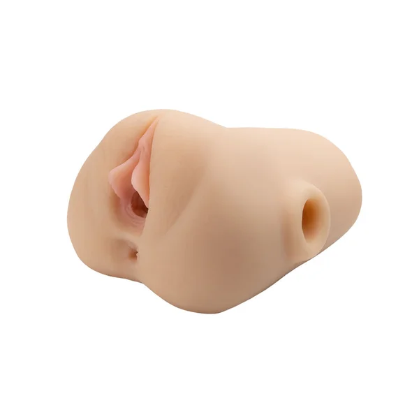 PDX Plus Double Pounder Vibrating Squeeze Stroker - Flesh - Flesh USB Rechargeable Vibrating Vagina Stroker — image 6 of 8