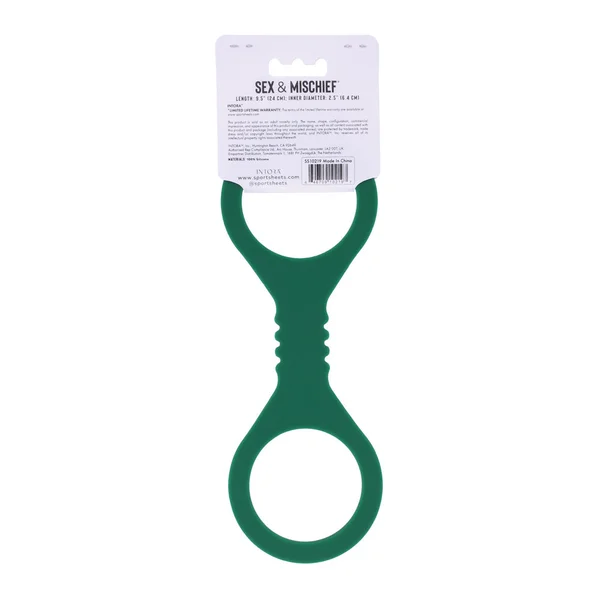 Sex & Mischief Indica Small Silicone Cuffs - Green Small Restraints — image 9 of 9