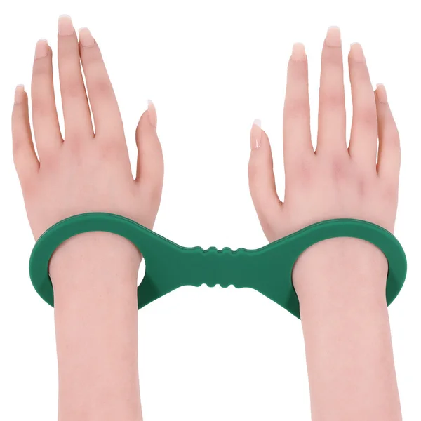 Sex & Mischief Indica Small Silicone Cuffs - Green Small Restraints — image 3 of 9