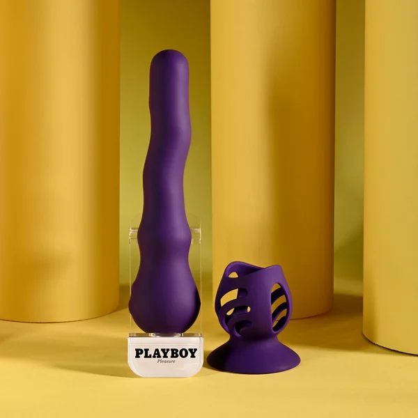 Playboy Pleasure WIGGLE IT - Purple 23.9 cm USB Rechargeable Wiggling Vibrator — image 3 of 9