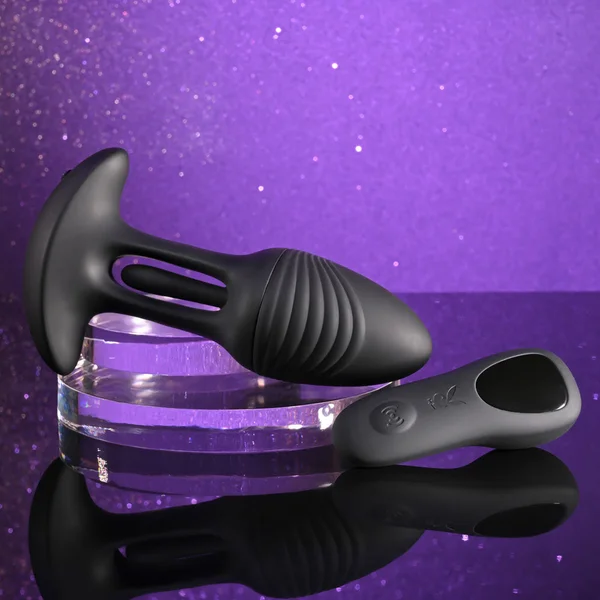 Playboy Pleasure RIM SHOT - Black 11.4 cm USB Rechargeable Vibrating Butt Plug — image 3 of 9