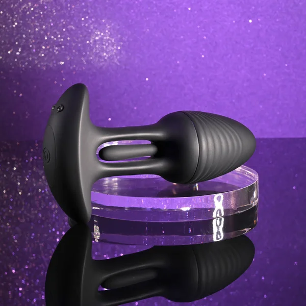 Playboy Pleasure RIM SHOT - Black 11.4 cm USB Rechargeable Vibrating Butt Plug — image 4 of 9