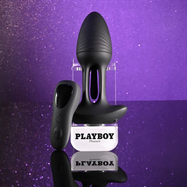 Playboy Pleasure RIM SHOT - Black 11.4 cm USB Rechargeable Vibrating Butt Plug — image 7 of 9