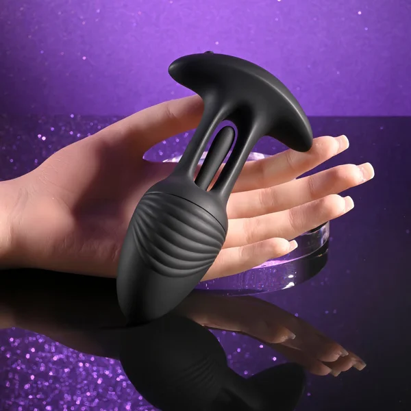 Playboy Pleasure RIM SHOT - Black 11.4 cm USB Rechargeable Vibrating Butt Plug — image 2 of 9