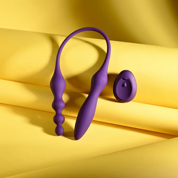 Playboy Pleasure THIS & THAT - Purple 60 cm USB Rechargeable Flexible Dual Ended Vibrator — image 3 of 9