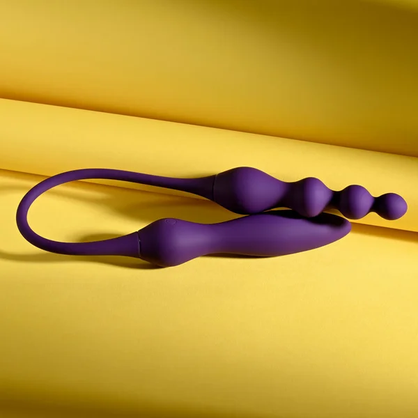 Playboy Pleasure THIS & THAT - Purple 60 cm USB Rechargeable Flexible Dual Ended Vibrator — image 6 of 9