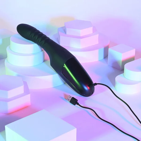 Playboy Pleasure OVERDRIVE - Black 28.2 cm USB Rechargeable Thrusting Vibrator — image 9 of 9