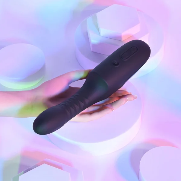 Playboy Pleasure OVERDRIVE - Black 28.2 cm USB Rechargeable Thrusting Vibrator — image 5 of 9
