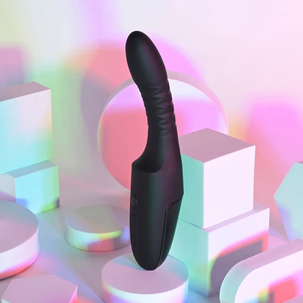 Playboy Pleasure OVERDRIVE - Black 28.2 cm USB Rechargeable Thrusting Vibrator — image 2 of 9