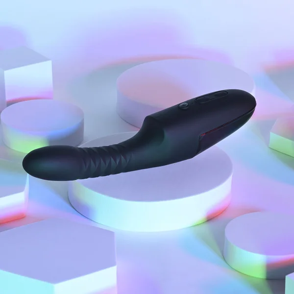 Playboy Pleasure OVERDRIVE - Black 28.2 cm USB Rechargeable Thrusting Vibrator — image 4 of 9