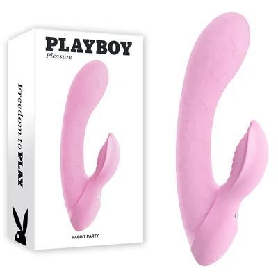 playboy pleasure rabbit party pink 152 cm usb rechargeable rabbit vibrator