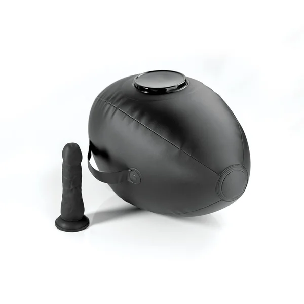 Fetish Fantasy Series Body Dock Inflatable Love Ball - Black Inflatable Cushion with Black 15.2 cm Dildo — image 4 of 6