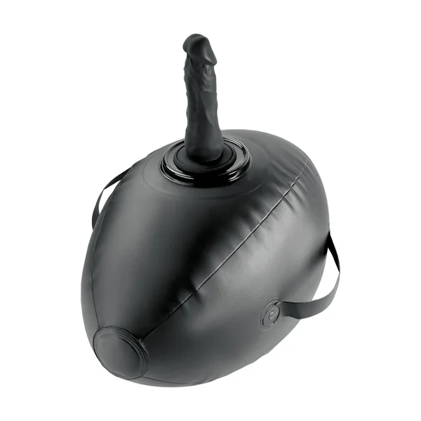 Fetish Fantasy Series Body Dock Inflatable Love Ball - Black Inflatable Cushion with Black 15.2 cm Dildo — image 2 of 6