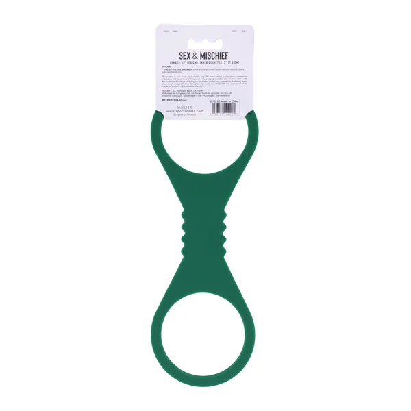 Sex & Mischief Indica Large Silicone Cuffs - Green Large Restraints — image 9 of 9