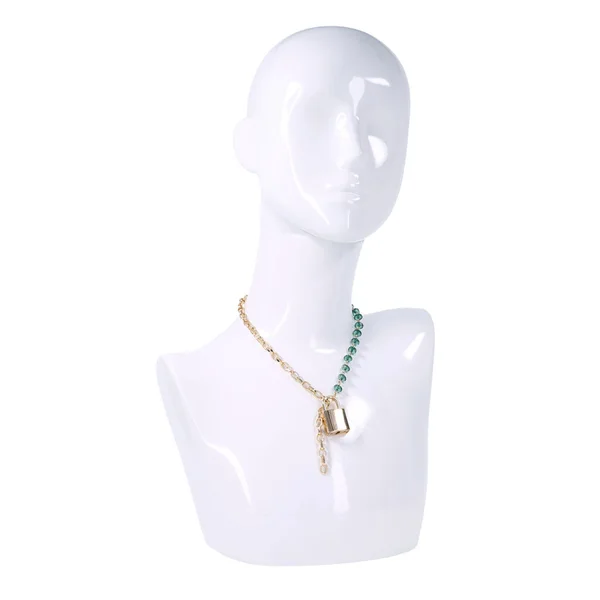 Sex & Mischief Indica Crystal Day Collar - Gold/Emerald Lockable Collar — image 3 of 9