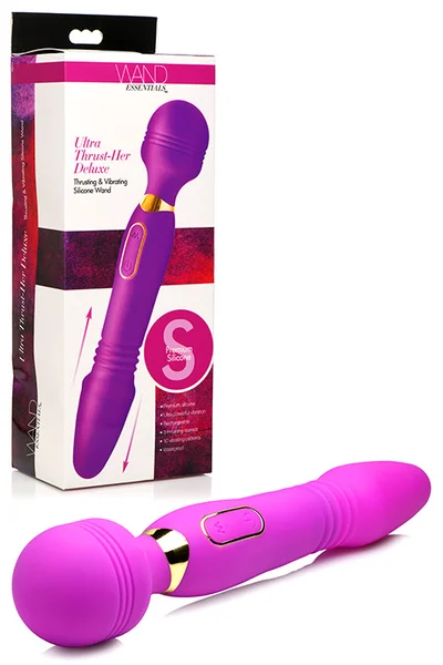 Wand Essentials Ultra Thrust-Her Deluxe 9.25" Thrusting & Vibrating Wand Massager — image 7 of 12