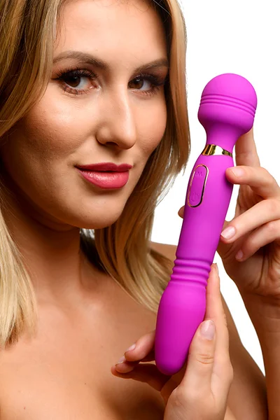 Wand Essentials Ultra Thrust-Her Deluxe 9.25" Thrusting & Vibrating Wand Massager