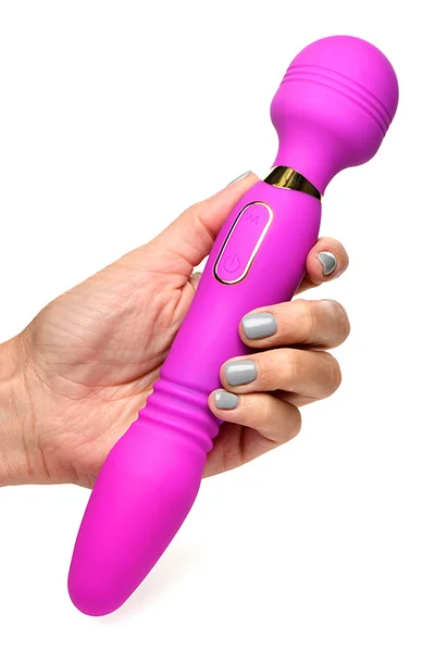 Wand Essentials Ultra Thrust-Her Deluxe 9.25" Thrusting & Vibrating Wand Massager