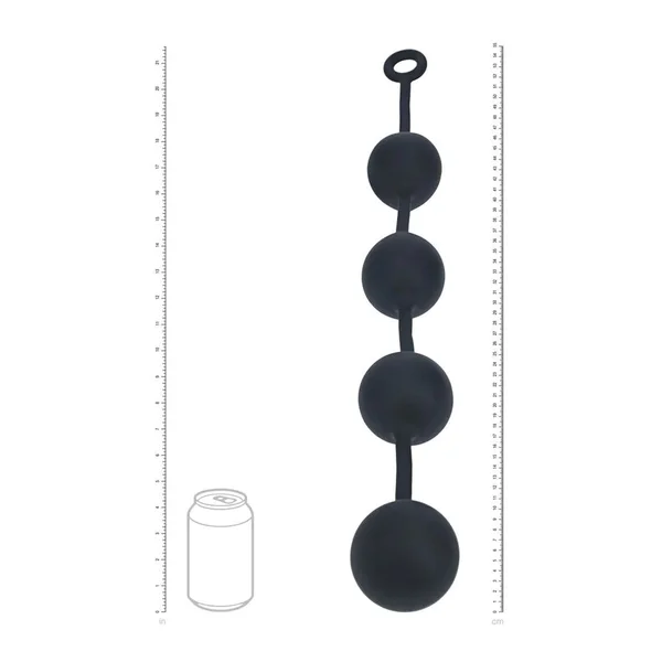 LEVELZ Round Anal Balls - XXL - 60mm - Black 52.5 cm XXL Anal Beads — image 4 of 7