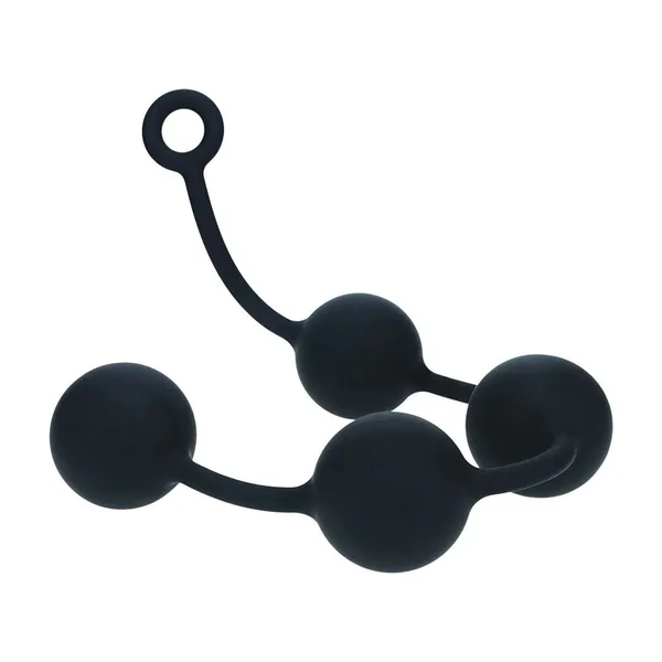 LEVELZ Round Anal Balls - XXL - 60mm - Black 52.5 cm XXL Anal Beads — image 3 of 7