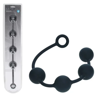 levelz round anal balls xl 50mm black 465 cm xl anal beads