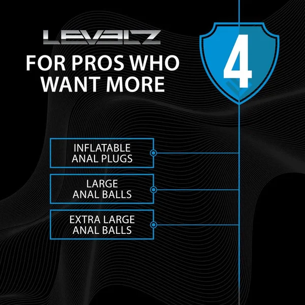 LEVELZ Round Anal Balls - XL - 50mm - Black 46.5 cm XL Anal Beads — image 4 of 6