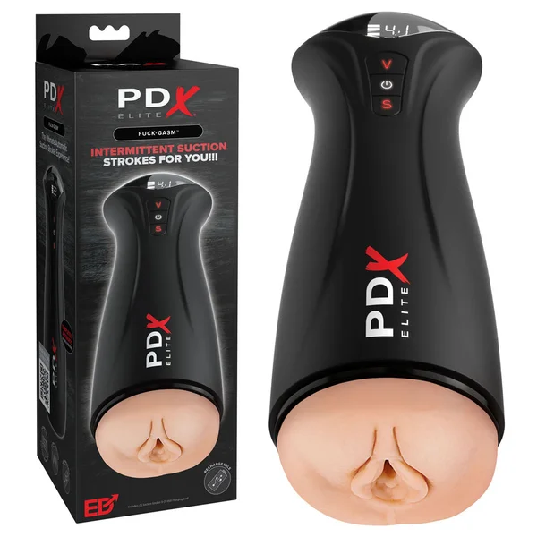 PDX Elite Fuck-Gasm - Flesh - USB Rechargeable Sucking & Vibrating Auto Stroker — image 7 of 10