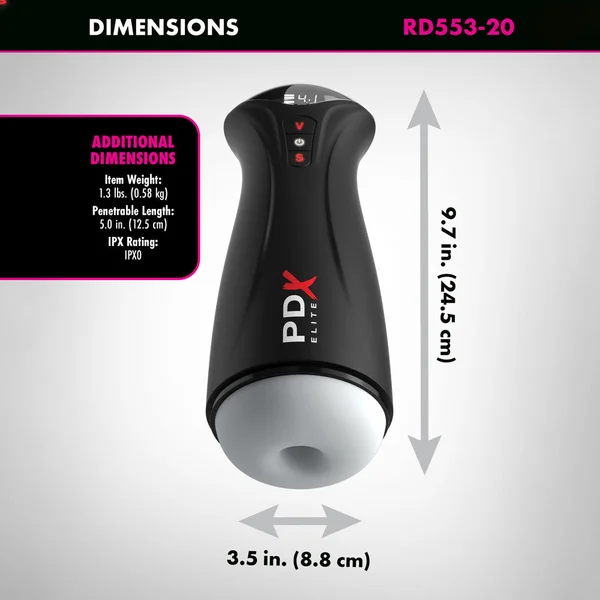 PDX Elite Fuck-Gasm - Flesh - USB Rechargeable Sucking & Vibrating Auto Stroker — image 3 of 10