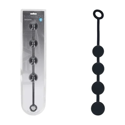 levelz round silicone anal balls l 40mm black 405 cm large anal beads