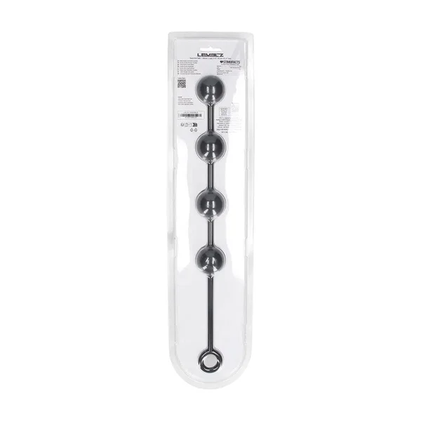 LEVELZ Round Silicone Anal Balls - L - 40mm - Black 40.5 cm Large Anal Beads — image 6 of 6