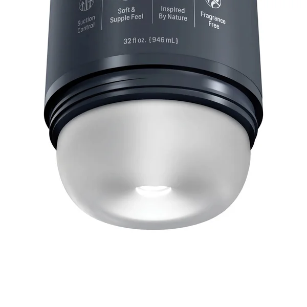 PDX Plus Shower Therapy - Deep Cream - Frosted - Clear Discreet Stroker with Suction Base — image 6 of 7
