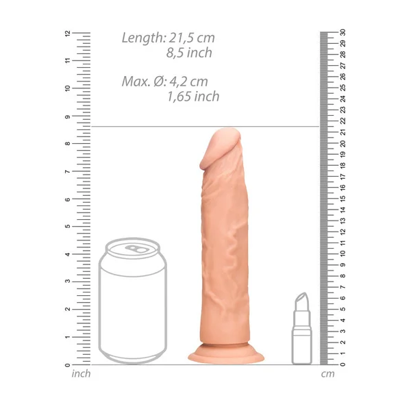 REALROCK 8'' Realistic Dildo - Flesh 20.3 cm Dong — image 9 of 9