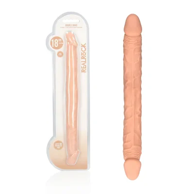 realrock 18 double dildo flesh 46 cm double dong