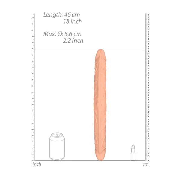 REALROCK 18'' Double Dildo - Flesh 46 cm Double Dong — image 7 of 7