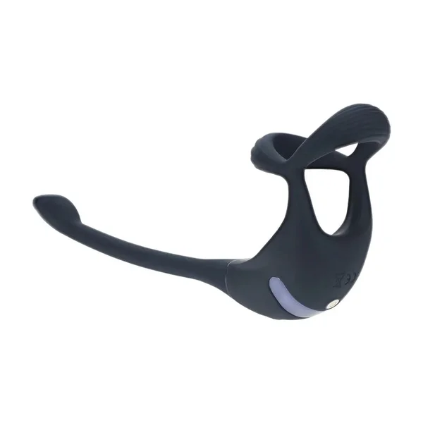 LEVELZ Remote Controlled Vibrating TriO Cock Ring with Prostate Stimulator - Black USB Rechargeable Vibrating Cock Ring with Anal Plug — image 3 of 9