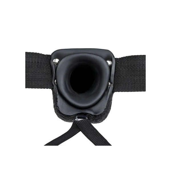 REALROCK Hollow Strapon with Balls - 23 cm Black - Black 23 cm Hollow Strap-On — image 6 of 9