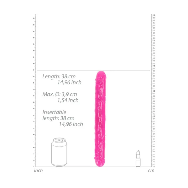 REALROCK 38 cm Double Dong Glow - Pink - Pink 38 cm (15'') Double Dong — image 6 of 7