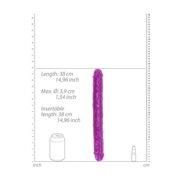 REALROCK 38 cm Double Dong Glow - Purple - Purple 38 cm (15'') Double Dong — image 6 of 7
