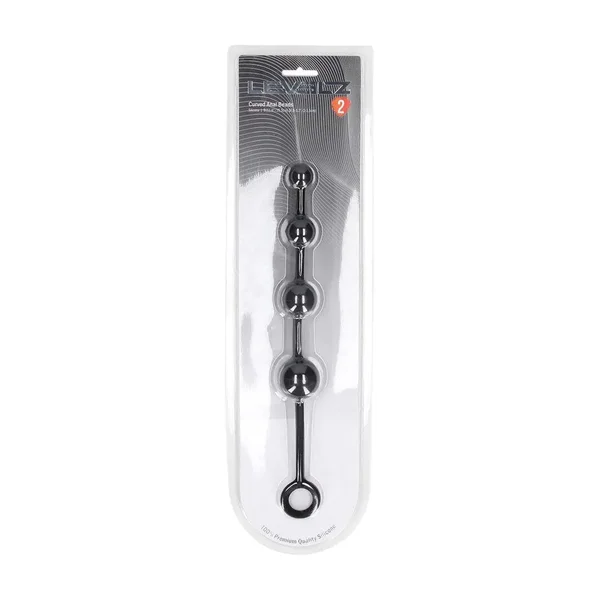 LEVELZ Curved Silicone Anal Beads - Black - Black 29.5 cm Anal Beads — image 5 of 6
