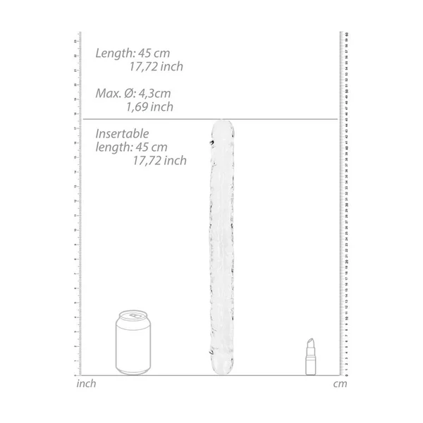 REALROCK 45 cm Double Dong - Clear - Clear 45 cm (18'') Double Dong — image 4 of 4