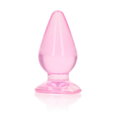 realrock 9 cm anal plug pink pink 9 cm 35 butt plug