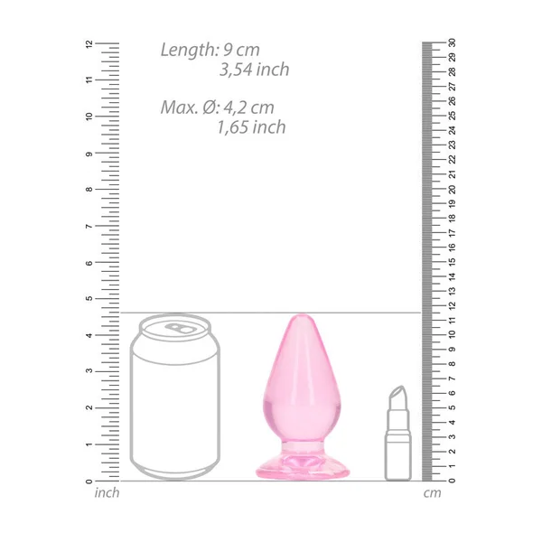 REALROCK 11.5 cm Anal Plug - Pink - Pink 11.5 cm (4.5'') Butt Plug — image 3 of 3